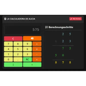 Multiplicación paso a paso con la Calculadora Alicia